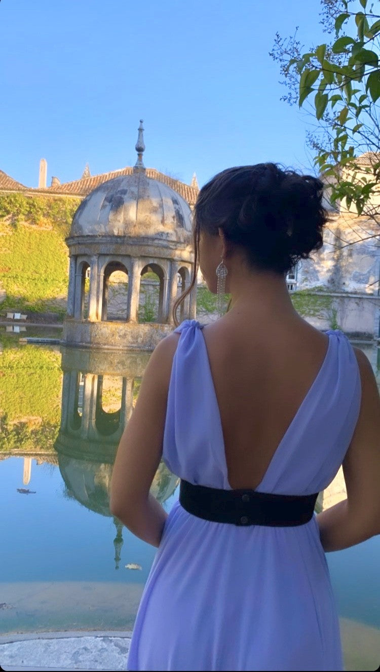 Vestido Gasa Cascada