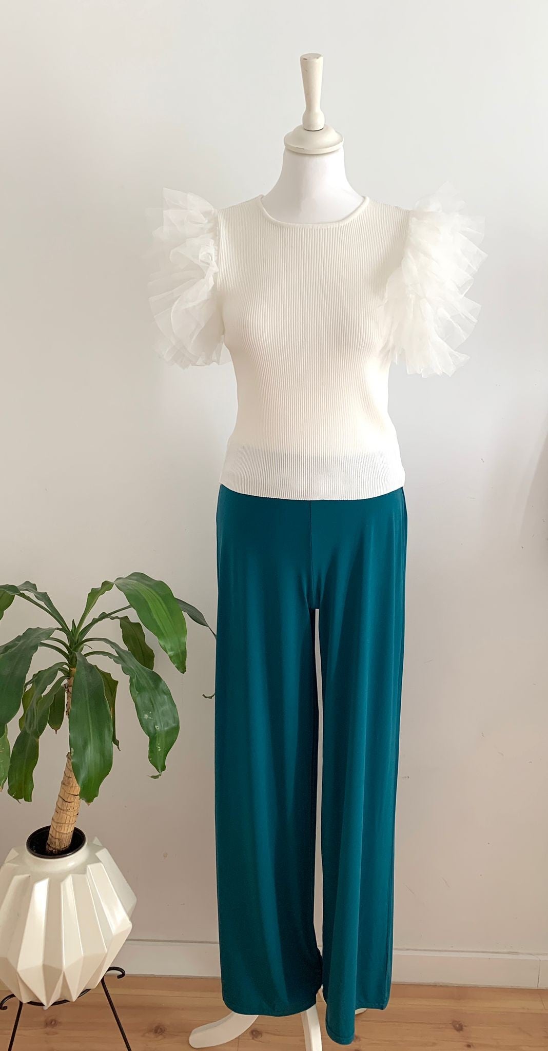 Pantalón Palazzo con Cinturilla